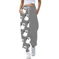 Baggy Sweatpants For Womens Halloween Trendy High Waisted Wide Leg