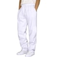 thumbnail image 1 of Baggy Sweatpants Men Athletic Workout Cargo Pants Casual Wide Leg Open Bottom Straight Leg Joggers with Pockets,White S, 1 of 3