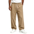 thumbnail image 1 of Baggy Sweatpants Men Casual Straight Leg Big and Tall Plus Size Pants Gym Workout Pants With Drawstring Fashion Clothing Earthy Yellow S, 1 of 6