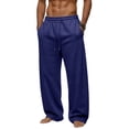thumbnail image 1 of Baggy Sweatpants Men Loose Fit Drawstring Open Bottom Sweat Pants Cozy Athletic Lounge Pants With Pockets, 1 of 4