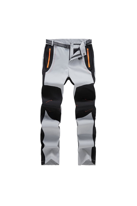 Baggy Sweatpants Men, Men Mountain Pants Quick Dry Waterproof Soft Hell Stretch Hiking Sport Jogging Trousers Belt Straight Pants Plus Size