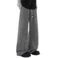 thumbnail image 1 of Baggy Sweatpants Men Sevevn Men's Pants Spring Fall Wide-Leg Twill Drawstring Straight Leg Casual Sweatpants, 1 of 8
