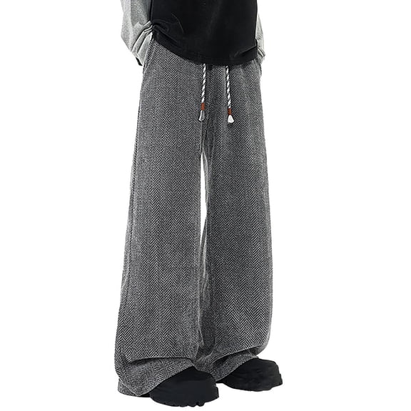 Baggy Sweatpants Men Sevevn Men's Pants Spring Fall Wide-Leg Twill Drawstring Straight Leg Casual Sweatpants