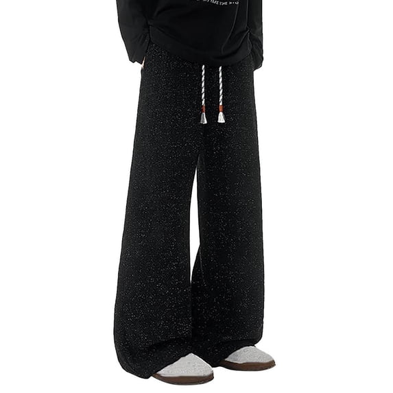 Baggy Sweatpants Men Sevevn Men's Pants Spring Fall Wide-Leg Twill Drawstring Straight Leg Casual Sweatpants