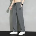 thumbnail image 1 of Baggy Sweatpants for Men Thin Straight Leg Relaxed Fit Stretch Drawstring Jogging Pants Outdoor Hiking Lightweight Athletic Workout Pants with Pockets, 1 of 5
