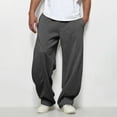 thumbnail image 1 of Baggy Sweatpants Men,Wide Leg Drawstring Sweatpants Joggers Loose Lounge Sweat Pants with Pockets Dark Gray M, 1 of 7