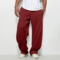 thumbnail image 1 of Baggy Sweatpants Men,Wide Leg Drawstring Sweatpants Joggers Loose Lounge Sweat Pants with Pockets Wine XL, 1 of 7