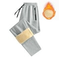thumbnail image 1 of Baggy Sweatpants Men Y2K Men's Winter Warm Fleece Sherpa Lined Sweatpants Active Thermal Track Jogger Pants with Pockets, 1 of 1