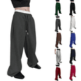 thumbnail image 1 of Baggy Sweatpants Mens Wide Leg Lounge Sweat Pants Drawstring Waist Jogging Pants with Pockets Dark Gray M, 1 of 5