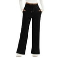 thumbnail image 1 of Baggy Sweatpants Women High Waisted Drawstring Wide Leg Pants Plus Size Trousers with Pockets Barrel Sweatpants Women Black L, 1 of 2