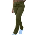 thumbnail image 1 of Baggy Sweatpants for Women High Waisted Sweatpants with Drawstring Wide Leg Cargo Trousers Baggy Jogging Joggers Solid Colour Workout Tracksuit Bottoms Casual Lounge Active Pants, 1 of 5