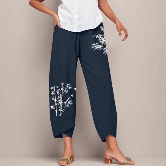 Baggy Sweatpants Women Valentine's Day Butterfly Print Relaxed Fit Athletic Pants Sport Pants With Pocket Blue L