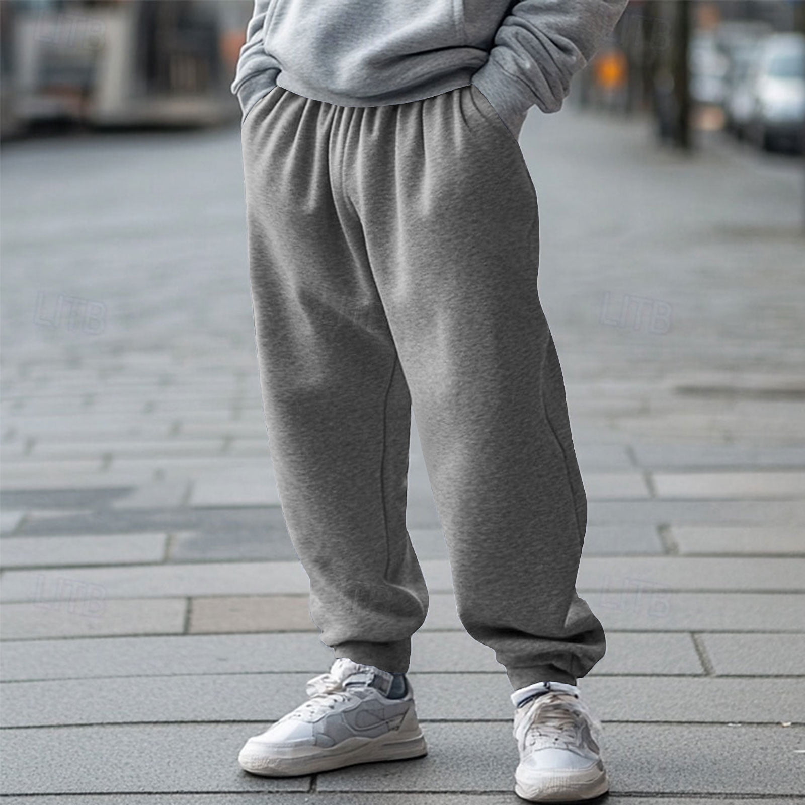 Baggy Sweatpants for Men Athletic Pants Casual Elastic Waist Workout ...