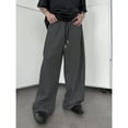 thumbnail image 1 of Baggy Sweatpants for Men Wide Leg Sweats Pants Cotton Open Bottom Joggers with Pockets Causal Loose Fit Trousers Dark Gray M, 1 of 5