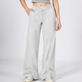 thumbnail image 1 of Baggy Sweatpants for Teen Girls Oversized Wide Leg Loose Sweat Pants Elastic High Waist Drawstring Athletic Casual Joggers, 1 of 5