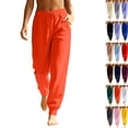 thumbnail image 1 of Baggy Sweatpants for Women Casual Workout High Waisted Joggers Comfy Fleece Straight Leg Lounge Pants Fall 2026,Orange L, 1 of 8