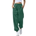 thumbnail image 1 of Baggy Sweatpants for Women High Waisted Running Joggers Casual Solid Color Straight Leg Pants with Pockets Comfy Lounge Joggers Baggy Trousers, 1 of 7