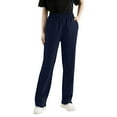 thumbnail image 1 of Baggy Sweatpants for Women Relaxed Fit Straigh Leg Sports Pants with Pocket Solid Color Elasticc Waist Slacks Womens Business Casual Pants, 1 of 6