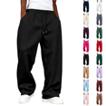 thumbnail image 1 of Baggy Sweatpants Men Wide Leg Loose Fit Lounge Gym Solid Casual Uncuffed Oversized Joggers, 1 of 4