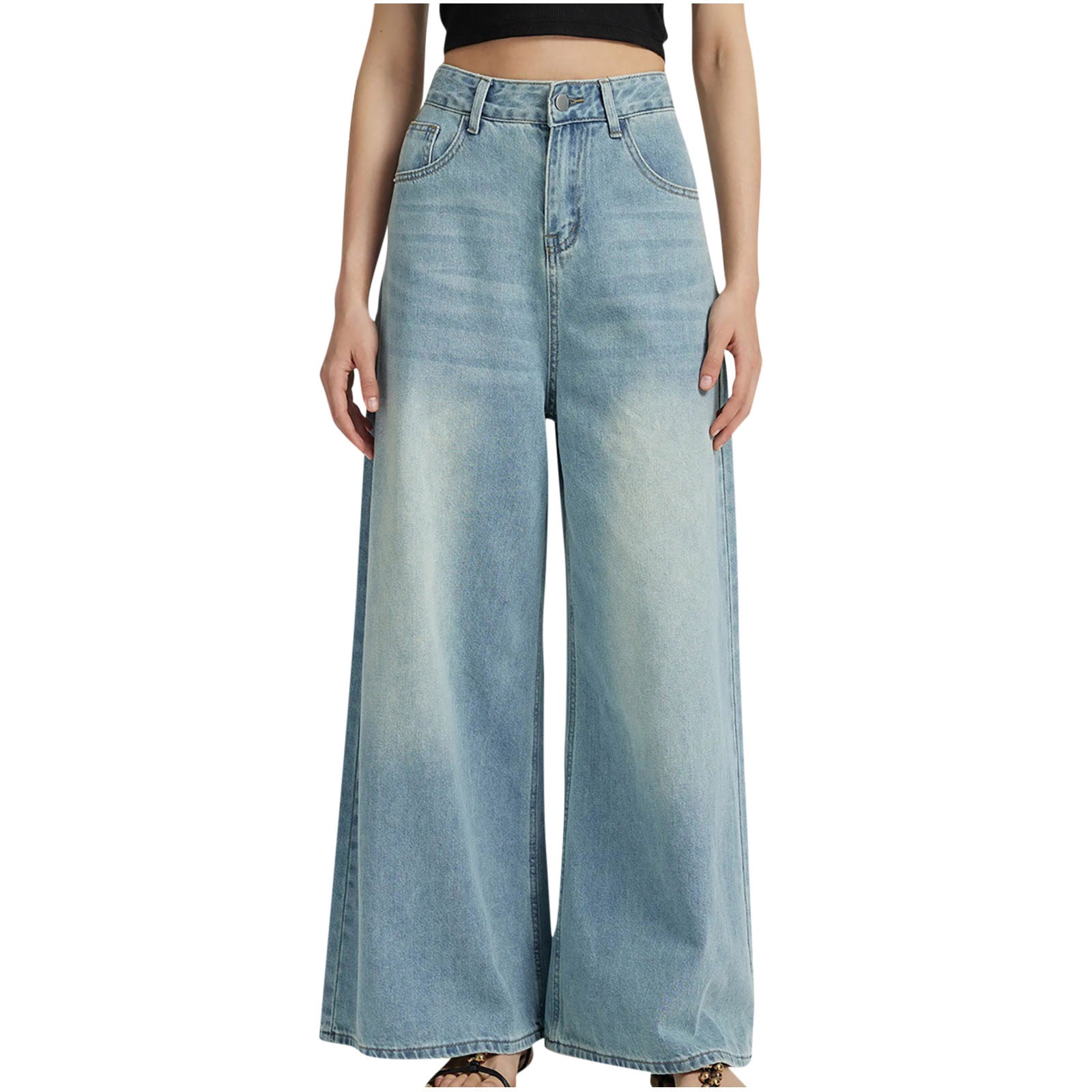 Baggy Wide Leg Jeans for Women Trendy High Rise Vintage 80s