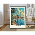 thumbnail image 1 of Baghdad Iraq City Travel Poster, Unframed Paper Poster 16x20in, 1 of 4