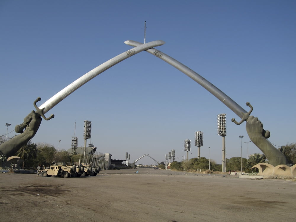 Baghdad Iraq - Hands of Victory Canvas Art - Terry MooreStocktrek Images (33 x 25)