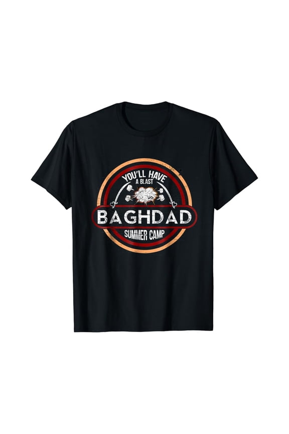 Baghdad Summer Camp War Military Graphic T-Shirt