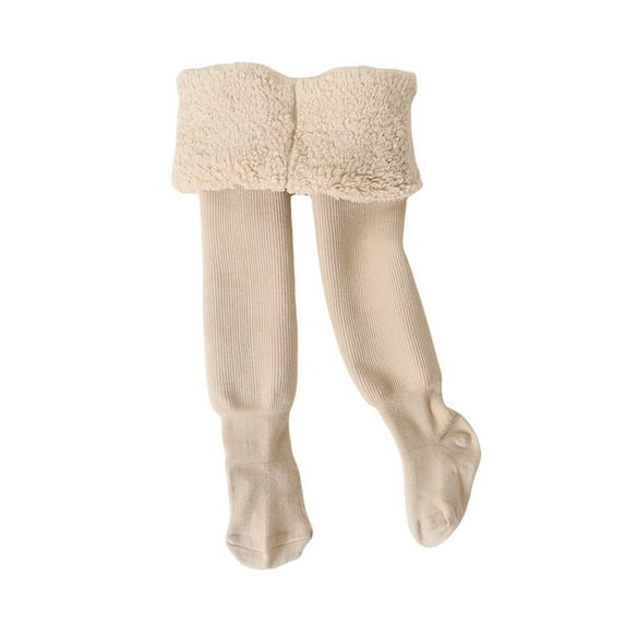 Bagilaanoe 0-10T Toddler Kids Girls Winter Warm Tights Velvet/Fleece Lined Pantyhose Stockings Footed Leggings