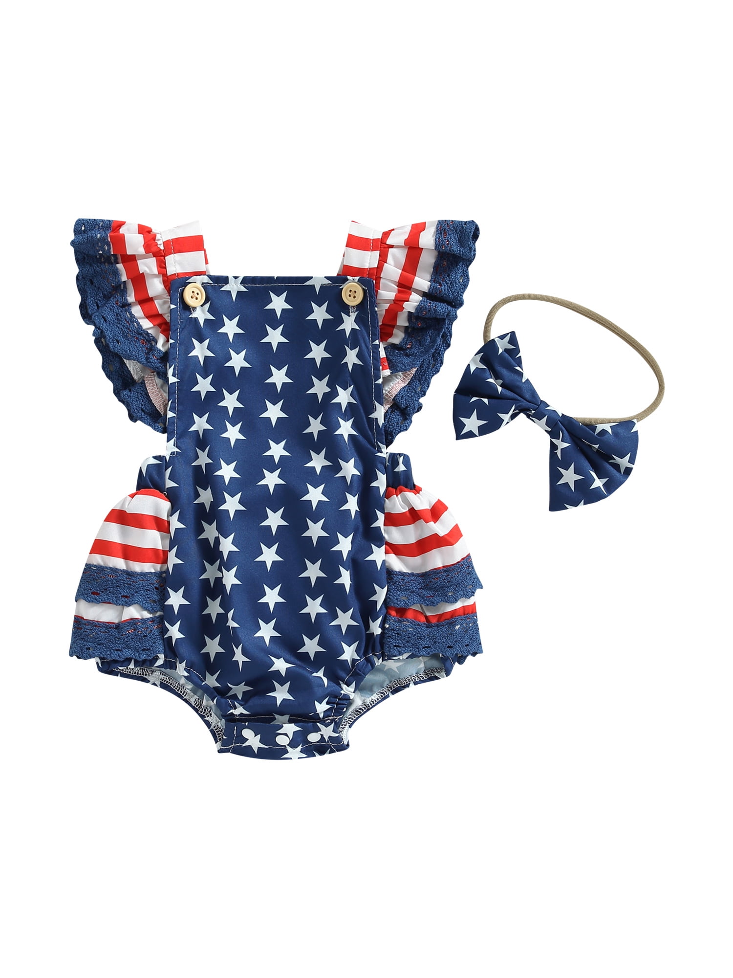 Bagilaanoe 0-18M Infant Baby Girl 4th of July Clothes Independence