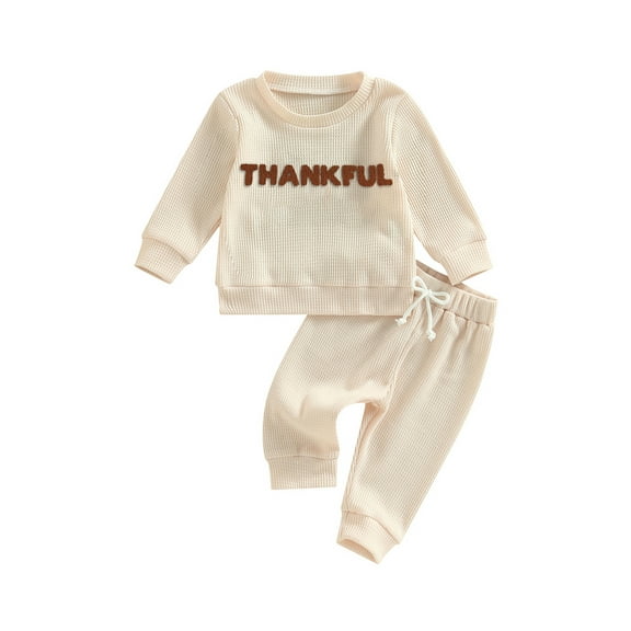 Bagilaanoe 2PCS Baby Girl Pants Set Newborn Letter Print Long Sleeve Sweatshirt Tops Sweatpants 6M 12M 18M 24M Infant Casual Sweatsuits