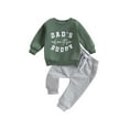 thumbnail image 1 of Bagilaanoe 2PCS Toddler Baby Boy Long Pants Set Letter Print Long Sleeve Sweatshirt Pullover Tops + Drawstring Sweatpants 6M 12M 18M 24M 3T Kids Casual Sweatsuits, 1 of 9