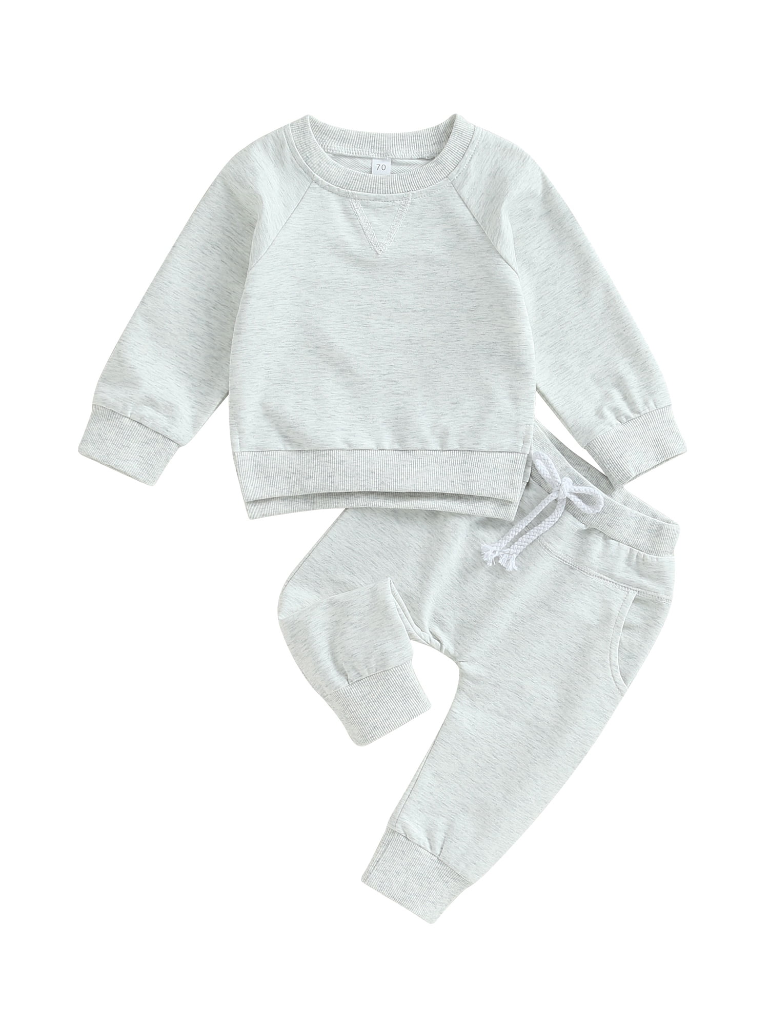 Bagilaanoe 2PCS Toddler Baby Boy Long Pants Set Long Sleeve Sweatshirt