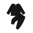 thumbnail image 1 of Bagilaanoe 2PCS Toddler Baby Boy Long Pants Set Long Sleeve T-Shirts Tops + Sweatpants 6M 12M 18M 24M 3T Kids Casual Sweatsuits, 1 of 8