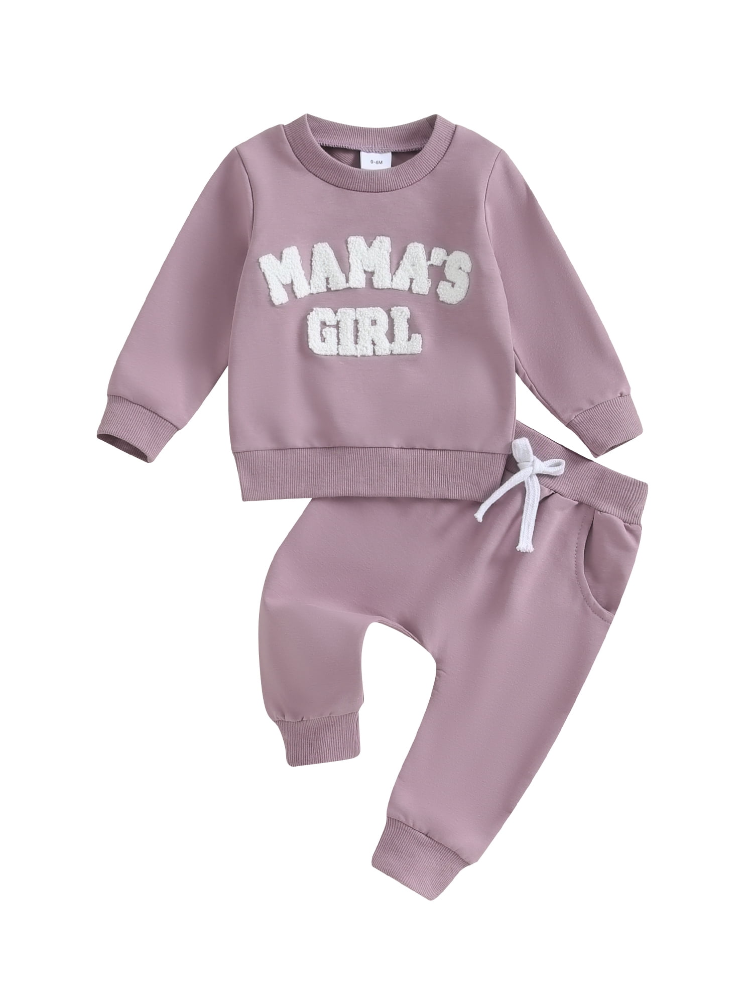 Bagilaanoe 2PCS Toddler Baby Girl Pants Set Letter Print Long Sleeve