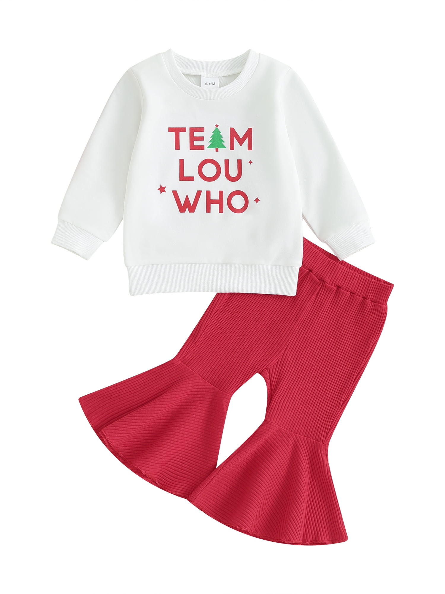 Bagilaanoe 2Pcs Baby Girl Christmas Clothing Sets Toddler Santa Claus