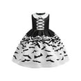 Bagilaanoe 2Pcs Kids Girl Halloween Costume Ball Gown Print Sleeveless