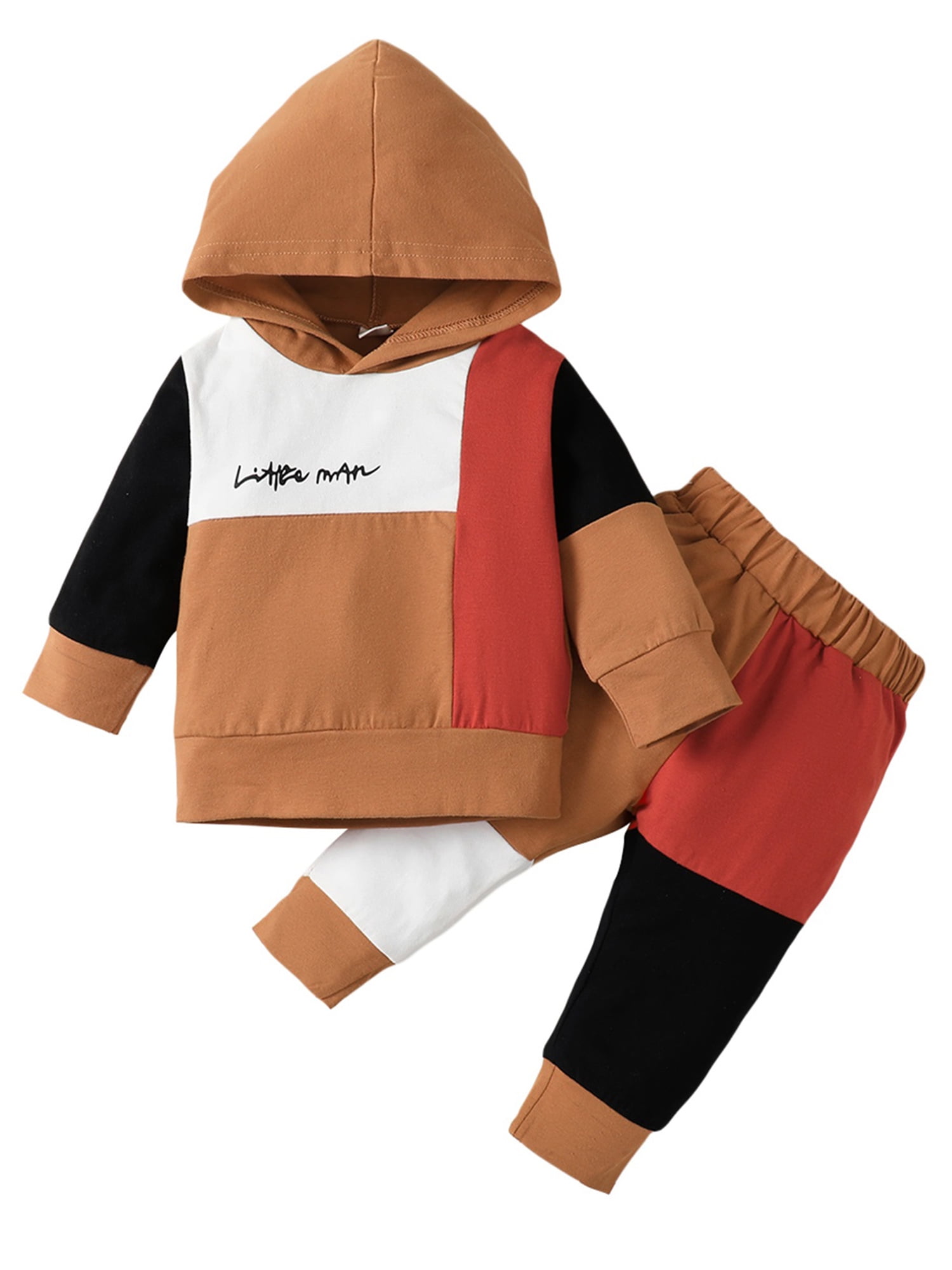 Bagilaanoe 2Pcs Newborn Baby Boy Long Pants Set Letter Print Long