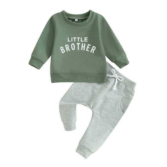 Bagilaanoe 2Pcs Toddler Baby Girl Boy Valentine’s Day Clothes Letter Print Long Sleeve Sweatshirt Tops Sweatpants 6M 12M 18M 24M 3T Kids Pants Set