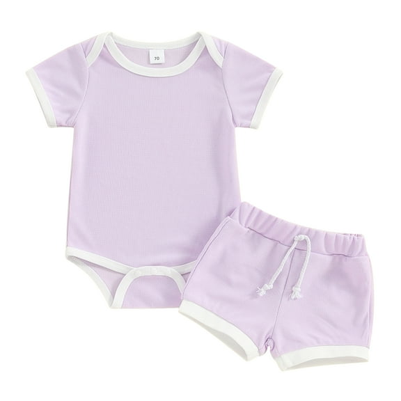 Bagilaanoe 2pcs Newborn Baby Boy Girl Shorts Set Short Sleeve T Shirt Tops   Shorts 3M 6M 12M 18M Infant Casual Summer Clothes
