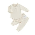 thumbnail image 1 of Bagilaanoe 2pcs Newborn Baby Boy Long Pants Set Long Sleeve Romper Tops + Leggings 3M 6M 12M 18M 24M Infant Casual Outfits, 1 of 9