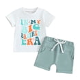 thumbnail image 1 of Bagilaanoe 2pcs Newborn Baby Boy Shorts Set Short Sleeve Letter Print T Shirt Tops + Shorts 3M 6M 12M 18M Infant Casual Summer Clothes, 1 of 8