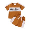 thumbnail image 1 of Bagilaanoe 2pcs Newborn Baby Boy Shorts Set Short Sleeve Letter Print T-shirts Tops + Shorts 3M 6M 9M 12M 18M 24M Infant Casual Summer Clothes, 1 of 8
