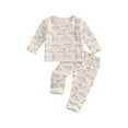 thumbnail image 1 of Bagilaanoe 2pcs Newborn Baby Boys Long Pants Set Print Long Sleeve T-Shirts Tops + Leggings 3M 6M 12M 18M Infant Casual Outfits, 1 of 9