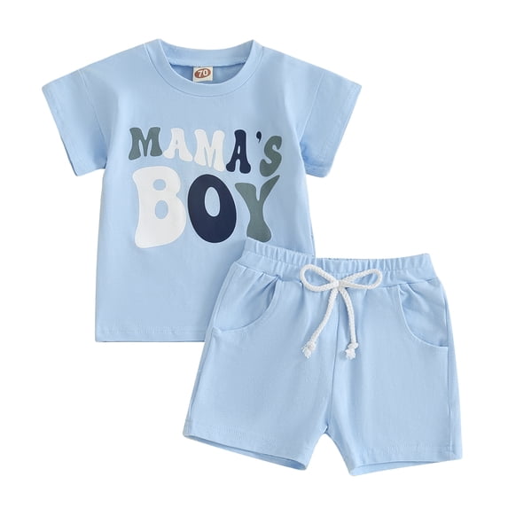 Bagilaanoe 2pcs Toddler Baby Boy Girl Shorts Set Short Sleeve Letter Print T Shirt Tops + Shorts 3M 6M 12M 18M 24M 3T Kids Casual Summer Clothes