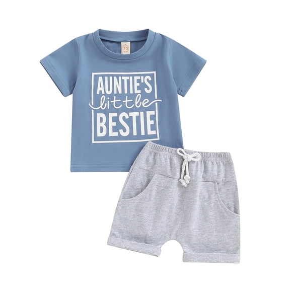 Bagilaanoe 2pcs Toddler Baby Boy Girl Shorts Set Short Sleeve Letter Print T Shirt Tops Shorts 6M 12M 18M 24M 3T Kids Casual Summer Clothes