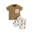 Bagilaanoe 2pcs Toddler Baby Boy Girl Shorts Set Short Sleeve Print T