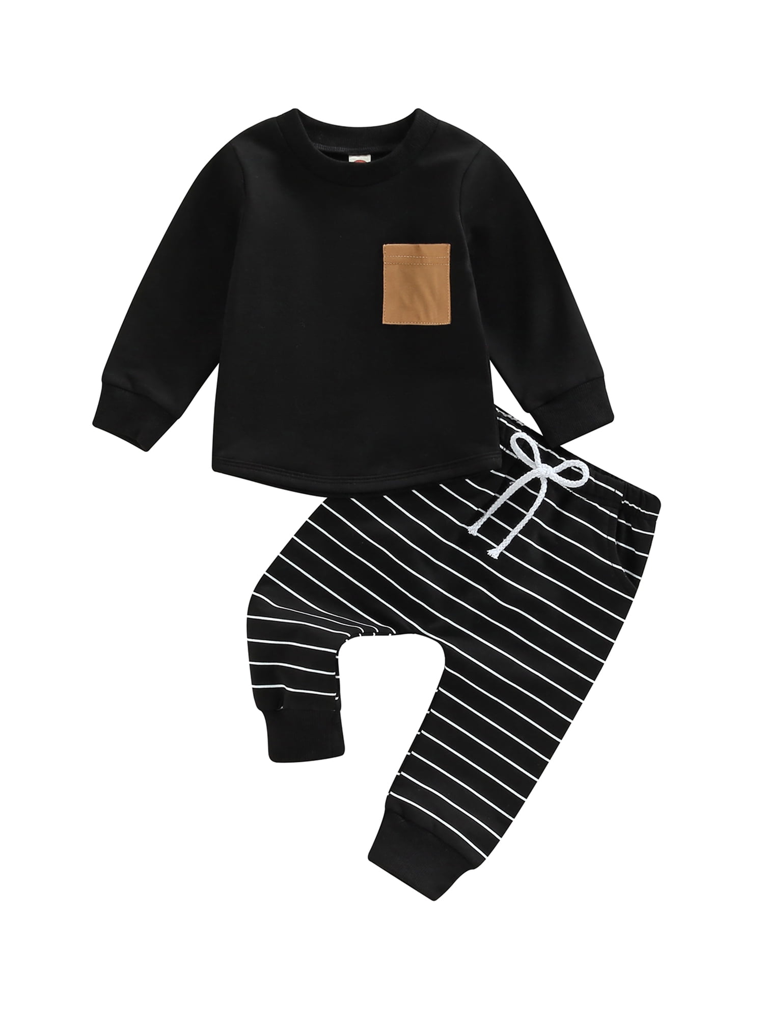 2-piece Toddler Boy Letter Camouflage Print Long-sleeve Tee and Ripped Denim Overalls Set