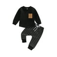 Bagilaanoe 2pcs Toddler Baby Boy Long Pants Set Long Sleeve T Shirts