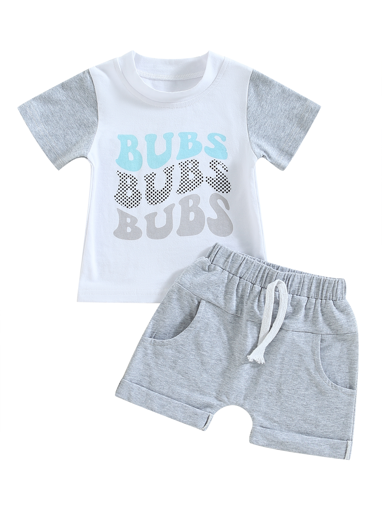 Bagilaanoe 2pcs Toddler Baby Boy Short Pants Set Letter Print Short