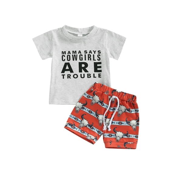 Bagilaanoe 2pcs Toddler Baby Boy Short Pants Set Short Sleeve Letter Print T Shirt Tops + Shorts 6M 12M 18M 24M 3T Kids Casual Summer Outfits